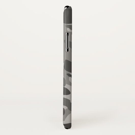 グレー軍隊迷彩パターン(名前) Case-Mate iPhoneケース (裏面/右)
