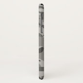 グレー軍隊迷彩パターン(名前) Case-Mate iPhoneケース (裏面/左)