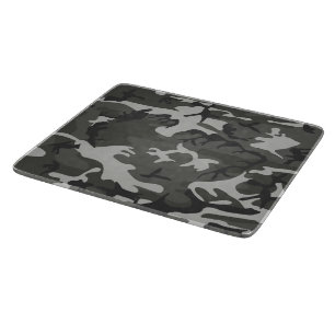 グレー迷彩パターン、軍隊パターン、陸軍 カッティングボード