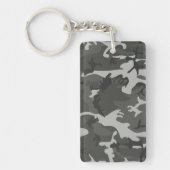 グレー迷彩パターン、軍隊パターン、陸軍 キーホルダー (正面)