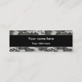 グレー迷彩パターン、軍隊パターン、陸軍 スキニー名刺 (裏面)