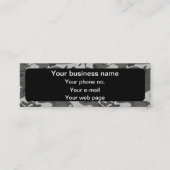 グレー迷彩パターン、軍隊パターン、陸軍 スキニー名刺 (正面)