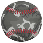 グレー迷彩パターン、軍隊パターン、陸軍 ソフトボール (裏面)