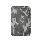 グレー迷彩パターン、軍隊パターン、陸軍 バスマット (正面縦)