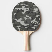 グレー迷彩パターン、軍隊パターン、陸軍 卓球ラケット (正面)