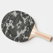 グレー迷彩パターン、軍隊パターン、陸軍 卓球ラケット (横)