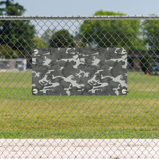 グレー迷彩パターン、軍隊パターン、陸軍 横断幕 (インサイチュ)