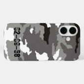 グレー迷彩パターン Case-Mate iPhoneケース (裏面 (横))