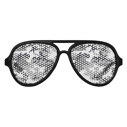 グレー迷彩柄レンズサングラス/シェード アビエーターサングラス (正面)