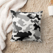 グレー迷彩柄装飾用クッション クッション (ブランケット)