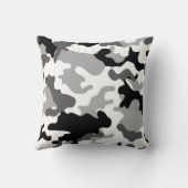 グレー迷彩柄装飾用クッション クッション (裏面)