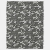 グレー迷彩柄 フリースブランケット (正面)