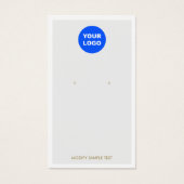 グレー追加ロゴ白いイヤリング縁どディスプレイカード (正面)