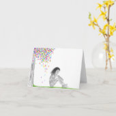 グレー通り カード (黄色い花)