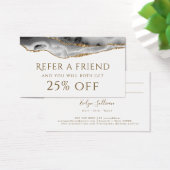 グレー金ゴールドエージェント紹介カード (デスク)