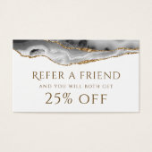 グレー金ゴールドエージェント紹介カード (正面)