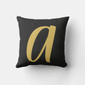 グレー金ゴールドカラーモノグラムプロフェッショナル クッション (裏面)