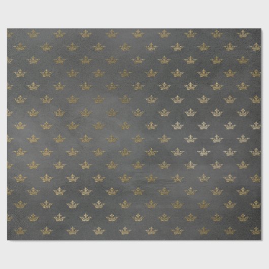 グレー金ゴールドクラウングレンギーコテージグラフ王室のト ラッピングペーパー (フラット)