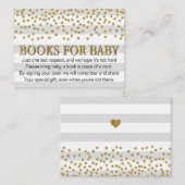 グレー金ゴールドグリッターニュートラル赤ちゃんシャワー予約リクエスト エンクロージャーカード (正面/裏面)