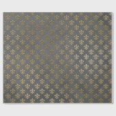 グレー金ゴールドグレンギー（紋章の）フラ・ダ・リグラフ王室のト ラッピングペーパー (フラット)