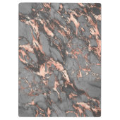 グレー金ゴールドバラマーブルモダンデザイン クリップボード (裏面)