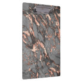 グレー金ゴールドバラマーブルモダンデザイン クリップボード (右)