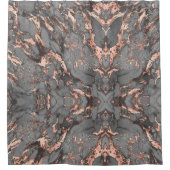 グレー金ゴールドバラマーブルモダンデザイン シャワーカーテン (正面)