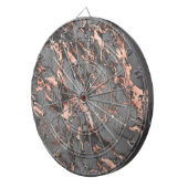 グレー金ゴールドバラマーブルモダンデザイン ダーツボード (正面右)