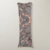 グレー金ゴールドバラマーブルモダンデザイン ボディピロー (正面縦)