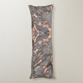 グレー金ゴールドバラマーブルモダンデザイン ボディピロー (裏面 (縦))