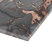 グレー金ゴールドバラ大理石モダンデザイン カッティングボード (角)