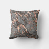 グレー金ゴールドバラ大理石モダンデザイン クッション (裏面)