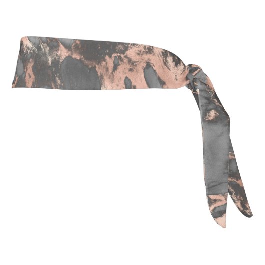 グレー金ゴールドバラ大理石モダンデザイン タイヘッドバンド (回転90)