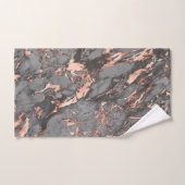 グレー金ゴールドバラ大理石モダンデザイン バスタオルセット (ハンドタオル)