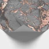 グレー金ゴールドバラ大理石モダンデザイン ラッピングペーパー (角)