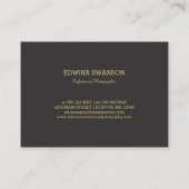 グレー金ゴールドフォトコラージュ写真家 名刺 (裏面)