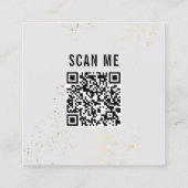 グレー金ゴールドベーキング具方形ベーカリー スクエア名刺 (裏面)