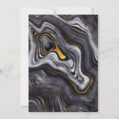 グレー金ゴールドモダンエーゲートエレガントウェディング 招待状 (裏面)