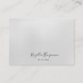 グレー金ゴールド大理石ゲート&スクエレガントリモダンプト エンクロージャーカード (裏面)