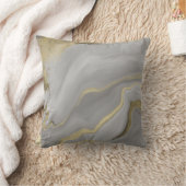 グレー金ゴールド抽象芸術 クッション (ブランケット)