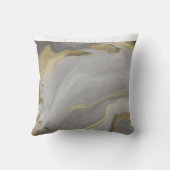 グレー金ゴールド抽象芸術 クッション (裏面)