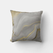 グレー金ゴールド抽象芸術 クッション (正面)