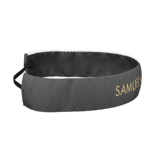 グレー金ゴールド色プロフェッショナルの名前の追加 アスレチックヘッドバンド (左)