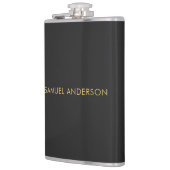 グレー金ゴールド色プロフェッショナルの名前の追加 フラスク (左)