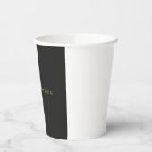 グレー金ゴールド色プロフェッショナルの名前の追加 紙コップ (左)