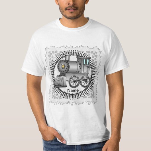 グレー電車Tシャツ Tシャツ (正面)