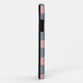 グレー革プリントのピンク水玉 Case-Mate iPhoneケース (裏面/右)