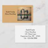 グレー馬と新郎OTTBの名刺 名刺 (正面/裏面)