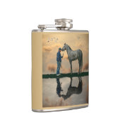 グレー馬と新郎OTTBドリンクフラスコ フラスク (右)