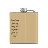 グレー馬と新郎OTTBドリンクフラスコ フラスク (裏面)